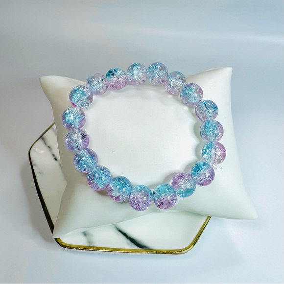 Cotton Candy m Beaded 10mm Gradient Beads Bracelet - Picture 3 of 4
